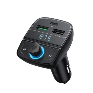 Transmiter FM MP3 Bluetooth 5.0 ładowarka samochodowa 3x USB TF microSD czarny