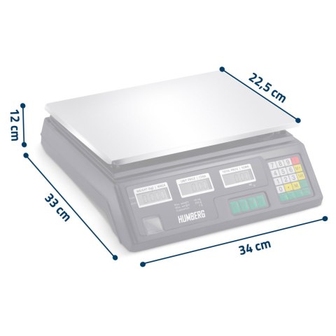 Elektroniczna waga sklepowa 40 kg Humberg MH-190