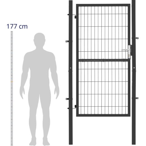 Brama furtka wejściowa ogrodowa ze stali 105 x 231 cm