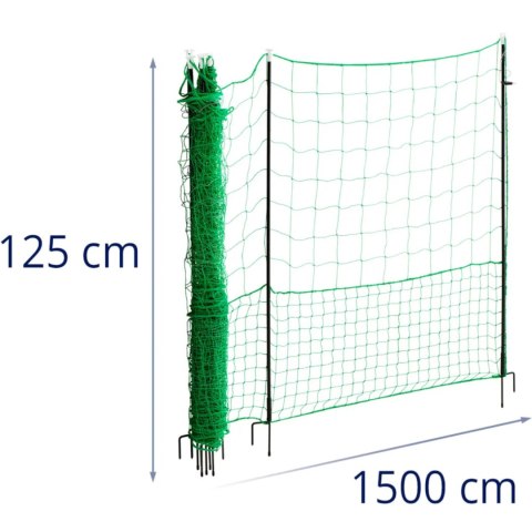 Siatka zagroda ogrodzenie ochronne hodowlane dla kur drobiu 1.25 x 15 m