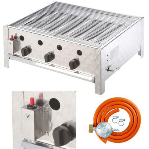 Grill gazowy gastronomiczny 3 - palnikowy z rusztem RASCAL 10 kW