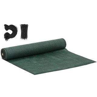 Siatka cieniująca maskująca do ogrodzenia HDPE 50 x 1.2 m 150 g/m2 - zestaw