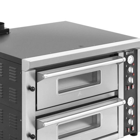 Piec do pizzy podwójny z szamotem na 8 pizz śr. 33 cm 400 V 8400 W