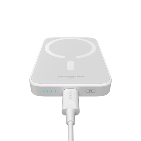 Powerbank 6000mAh Magnetic Mini Air 20W z kablem USB-C - biały
