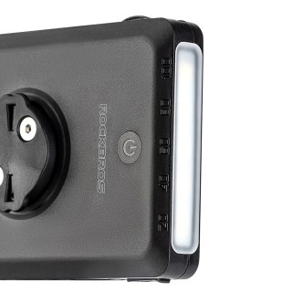 2w1 Lampka rowerowa przednia 150lm pod licznik z powerbankiem 5000mAh IPX6 - czarna