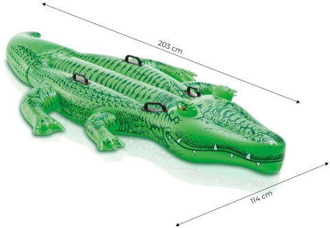 Dmuchany krokodyl materac do pływania z uchwytami 203x114 cm INTEX 58562 Dmuchany krokodyl materac do pływania z uchwytami 203x114 cm INTEX 58562