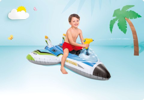 Samolot dmuchany z pistoletem na wodę INTEX 57536 niebieski Samolot dmuchany z pistoletem na wodę INTEX 57536 niebieski