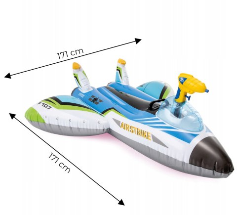 Samolot dmuchany z pistoletem na wodę INTEX 57536 niebieski Samolot dmuchany z pistoletem na wodę INTEX 57536 niebieski