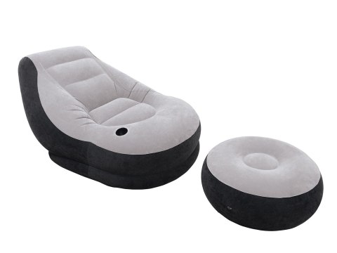 Fotel welurowy z podnóżkiem 130 x 99 x 76 cm INTEX 68564 Fotel welurowy z podnóżkiem 130 x 99 x 76 cm INTEX 68564