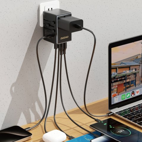 Ładowarka adapter podróżny A35Pro 35W EU / UK / AUS / US / JP 3x USB-C 2x USB-A - czarny Ładowarka adapter podróżny A35Pro 35W EU / UK / AUS / US / JP 3x USB-C 2x USB-A - czarny