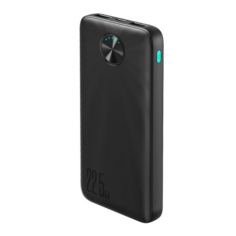 Powerbank 10000mAh USB-C USB-A 22.5W SCP QC PD - czarny
