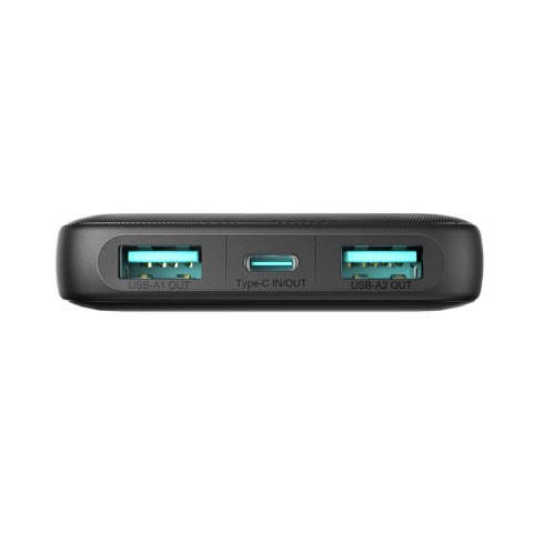 Powerbank 10000mAh USB-C USB-A 22.5W SCP QC PD - czarny