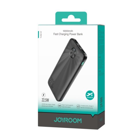 Powerbank 10000mAh USB-C USB-A 22.5W SCP QC PD - czarny