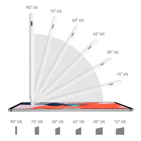 Rysik stylus aktywny do Apple iPad Pro Air Mini 130mAh USB-C - biały