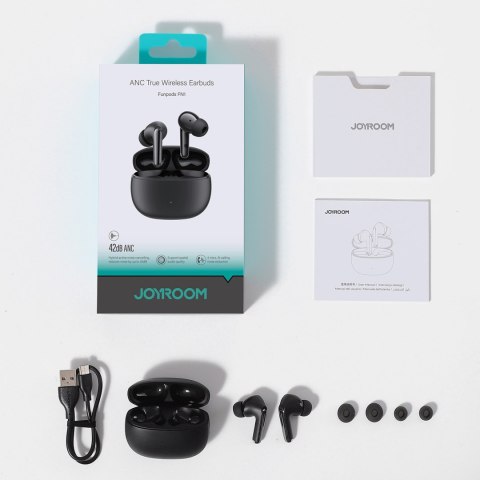Słuchawki bezprzewodowe douszne TWS Bluetooth 5.4 ANC ENC - czarne