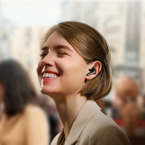 Słuchawki bezprzewodowe douszne TWS Bluetooth 5.4 ANC ENC - czarne
