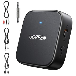 Nadajnik odbiornik audio Bluetooth 5.2 TX RX mini Jack USB-C RCA - czarny