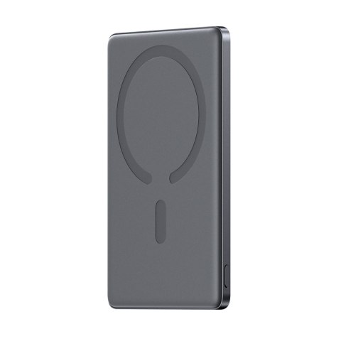 Powerbank 5000mAh USB-C 20W PD i ładowaniem indukcyjnym 15W - szary