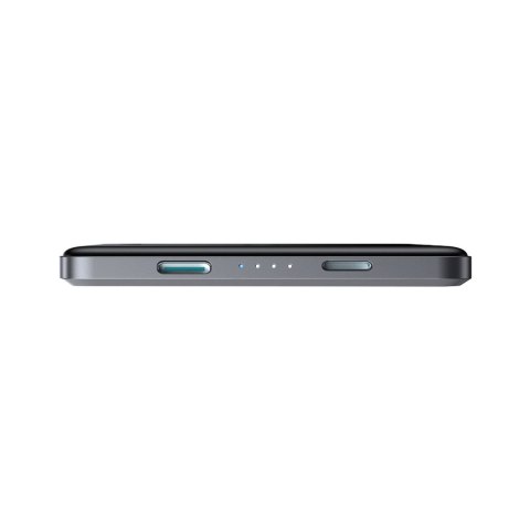 Powerbank 5000mAh USB-C 20W PD i ładowaniem indukcyjnym 15W - szary