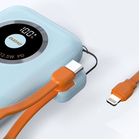 Powerbank K21 Mini 10000mAh 22.5W USB-A / USB-C - niebieski Powerbank K21 Mini 10000mAh 22.5W USB-A / USB-C - niebieski