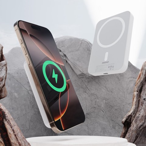 Powerbank K26 10000mAh 20W USB-A / USB-C / MagSafe - biały