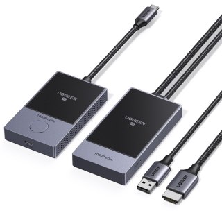 Transmiter HDMI bezprzewodowy nadajnik i odbiornik do 30m - czarno-srebrny