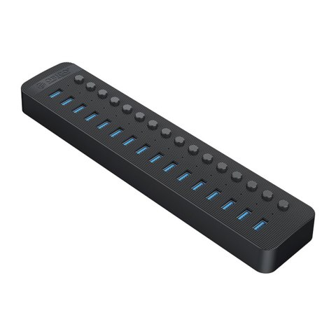 Hub CT2U3-16AB z włącznikami 16x USB-A - czarny Hub CT2U3-16AB z włącznikami 16x USB-A - czarny
