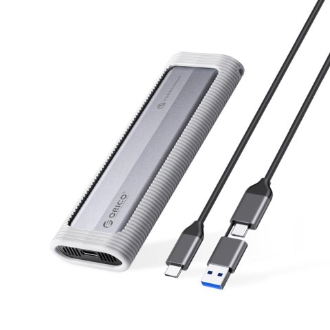 Kieszeń obudowa na dysk AXM2S-G2-V1 M.2 NVME / NGFF USB-C / USB-A na USB-C 10Gb/s - szara Kieszeń obudowa na dysk AXM2S-G2-V1 M.2 NVME / NGFF USB-C / USB-A na USB-C 10Gb/s - szara