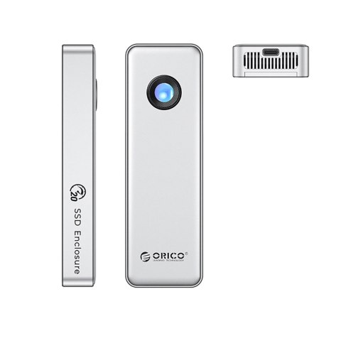 Kieszeń obudowa na dysk OUM2-G20 M.2 NVME USB-C 20Gb/s - srebrna Kieszeń obudowa na dysk OUM2-G20 M.2 NVME USB-C 20Gb/s - srebrna