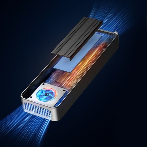 Kieszeń obudowa na dysk OUM2-G20 M.2 NVME USB-C 20Gb/s - srebrna Kieszeń obudowa na dysk OUM2-G20 M.2 NVME USB-C 20Gb/s - srebrna