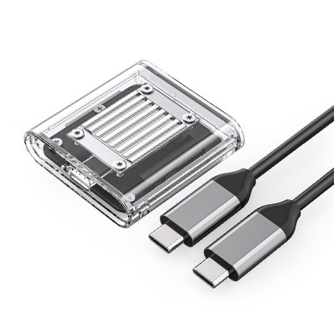 Kieszeń obudowa na dysk TC20-M2-10G M.2 NVME USB-C - przezroczysta Kieszeń obudowa na dysk TC20-M2-10G M.2 NVME USB-C - przezroczysta