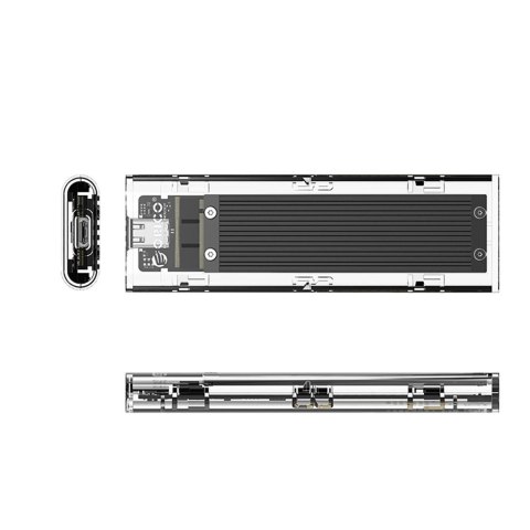 Kieszeń obudowa na dysk TCM2-C3 M.2 NVME na USB-C 10Gb/s - czarno-przezroczysta Kieszeń obudowa na dysk TCM2-C3 M.2 NVME na USB-C 10Gb/s - czarno-przezroczysta