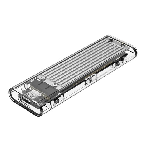 Kieszeń obudowa na dysk TCM2-C3 M.2 NVME na USB-C 10Gb/s - szaro-przezroczysta Kieszeń obudowa na dysk TCM2-C3 M.2 NVME na USB-C 10Gb/s - szaro-przezroczysta