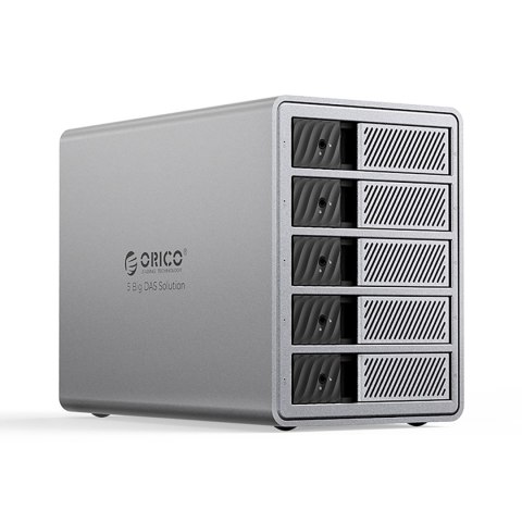 Macierz dyskowa 9858T3 z Thunderbolt 3 na 5 dysków 2.5'' / 3.5'' SATA HDD / SSD - szara Macierz dyskowa 9858T3 z Thunderbolt 3 na 5 dysków 2.5'' / 3.5'' SATA HDD / SSD - szara