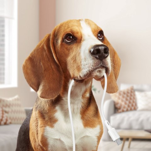 Kabel przewód USB - USB-C 3A 1.2m biały Kabel przewód USB - USB-C 3A 1.2m biały
