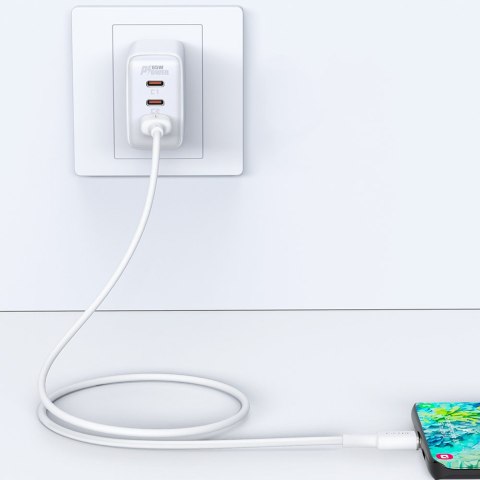 Kabel przewód USB - USB-C 3A 1.2m biały Kabel przewód USB - USB-C 3A 1.2m biały