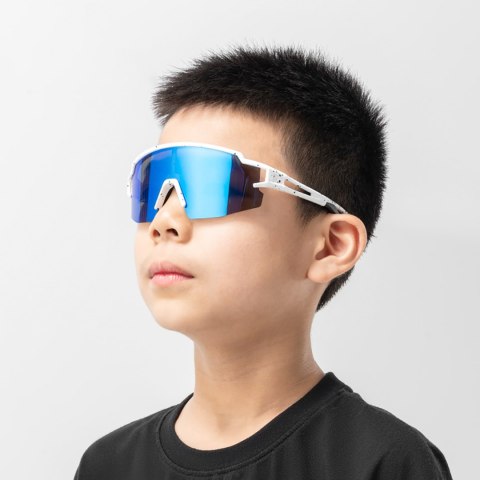 Okulary rowerowe polaryzacyjne dla dzieci z filtrem UV - białe