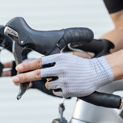 Rękawiczki rowerowe oddychające bez palców rozmiar XXL - szare