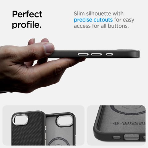 Etui case na iPhone 16e Enzo Aramid MagSafe - czarne
