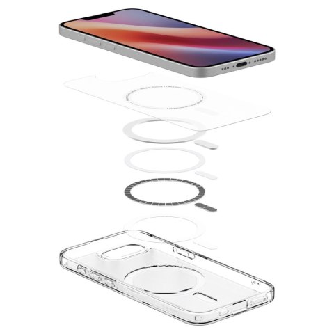 Etui case na iPhone 16e Ultra Hybrid MagSafe - białe półprzezroczyste
