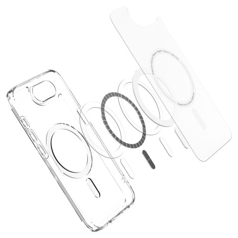 Etui case na iPhone 16e Ultra Hybrid MagSafe - białe półprzezroczyste