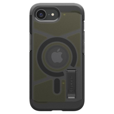 Etui plecki na iPhone 16e z podstawką Tough Armor MagSafe - przezroczysto-szare