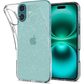 Etui ochronne na iPhone 16 Plus Liquid Crystal - przezroczysto-brokatowe