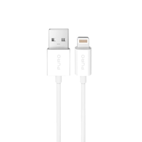 Kabel przewód USB-A - iPhone Lightning TPE 12W 3m - biały