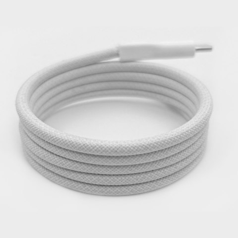 Kabel przewód magnetyczny USB-C 60W USB 1m - biały