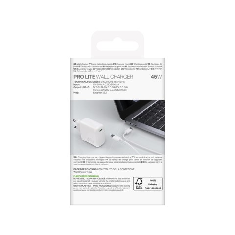 Ładowarka sieciowa kompaktowa USB-C 45W - biała