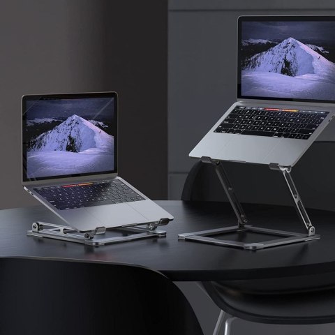 Podstawka uniwersalna rozkładana na laptop do 17'' - srebrna Podstawka uniwersalna rozkładana na laptop do 17'' - srebrna